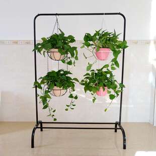 两层阳台悬挂挂架花架花盆铁艺吊篮挂链挂篮绿萝吊兰盆架空凤架子