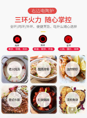 AORI澳日MD-22双头电磁炉双灶电陶炉嵌入式台式智能一体灶台家用