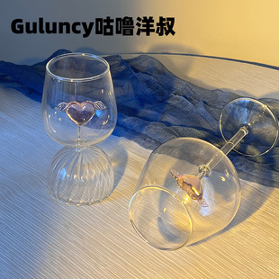 红酒杯套装 设计款 家用轻奢高档水晶玻璃大肚醒酒器葡萄高脚杯