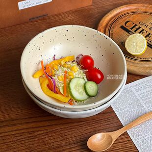 大号沙拉盘陶瓷家用深菜盘子8.5英寸螺蛳粉拌面盘ins风个性泼墨盘