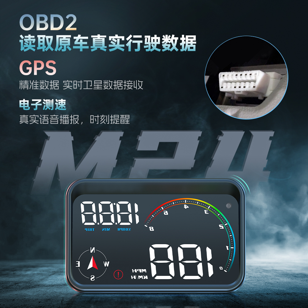 车载OBD抬头显示HUD电子测速语音