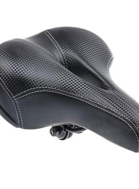 自行车坐垫鞍座加大柔软皮质弹簧减震电动车山地车后座垫通用座包