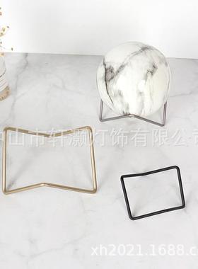 水晶球底座托架圆球形摆件支架金属铁展示架矿物晶体矿石收纳架子