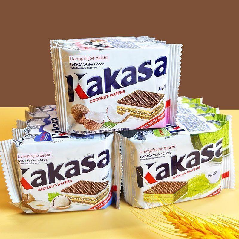 kakasa威化饼干不二良品威化饼干100g巧克力榛子味宿舍休闲食品