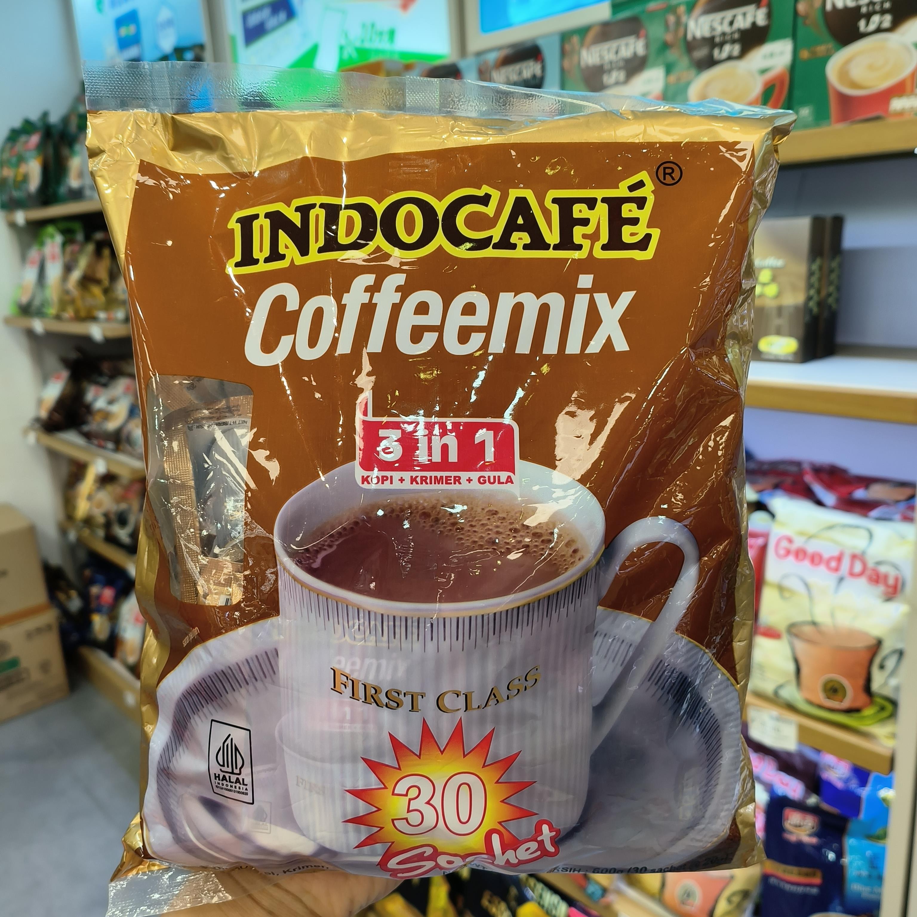 包邮印尼进口迎乐INDOCAFE原味速溶特浓三合一提神咖啡粉家用袋装