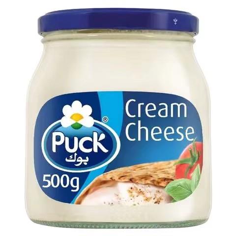 PUCK500g瓶装奶油奶酪乳酪涂抹芝士即食含钙早餐CREAM CHEESE丹麦
