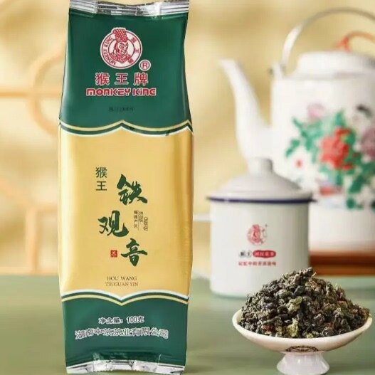 中粮猴王牌福建铁观音乌龙茶清香兰花香100g二级经典袋装