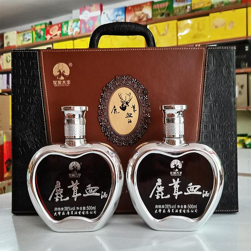 花里大丰鹿血酒500ml×2瓶礼盒正宗麋荣盐城特产38度滋补鹿茸血酒