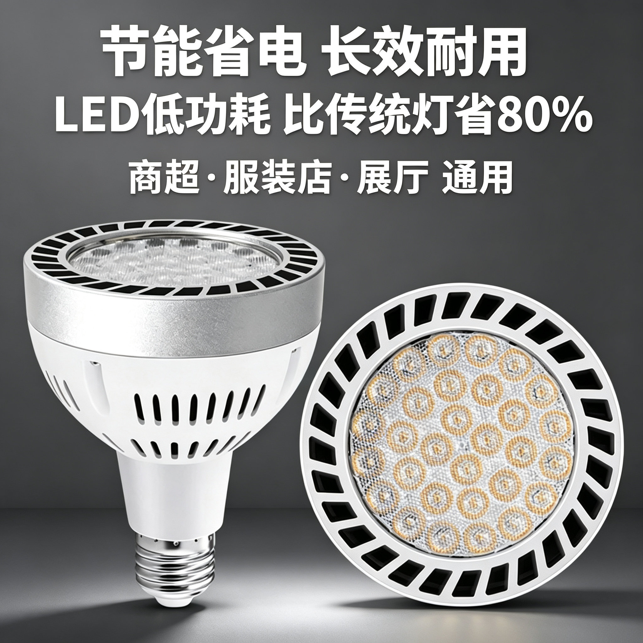 轨道射灯灯泡超亮E27螺口光源图片