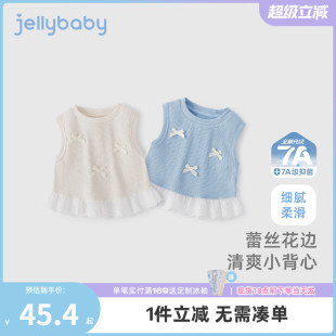 女童背心外穿儿童夏装 可爱衣服小童甜美女孩夏季 宝宝无袖 上衣夏款