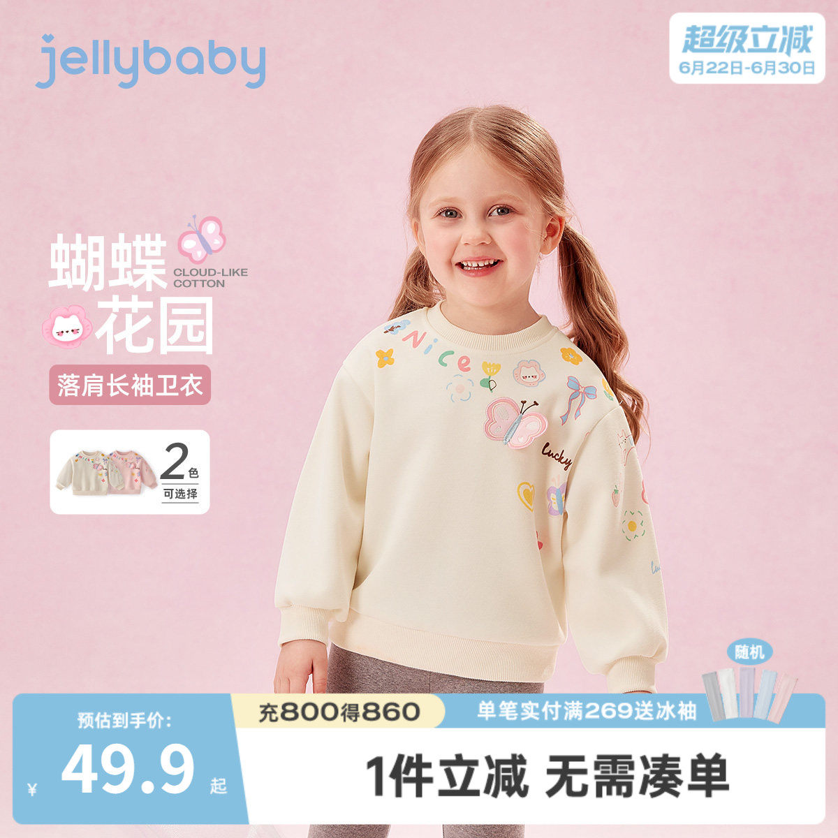儿童春季卫衣1宝宝春款女小童春装新款洋气2岁女童长袖打底衫春秋