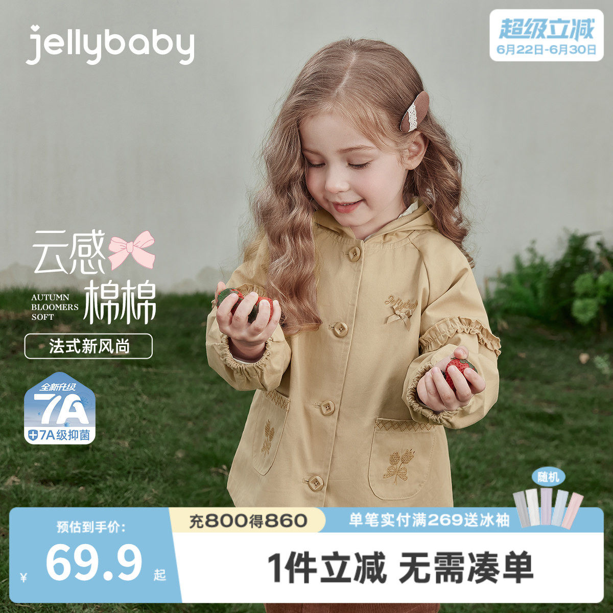 儿童春款外套英伦风小女孩开衫宝宝春装新款洋气三岁女童风衣春秋