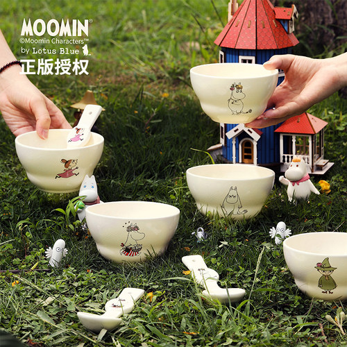 姆明陶瓷卡通大众防烫耐高温碗