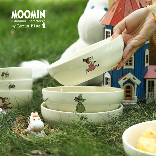 moomin姆明特别漂亮的盘子可爱儿童餐盘高级感家用水果盘陶瓷碟子