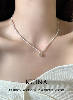 珍珠项链女款颈链小众锁骨链配饰