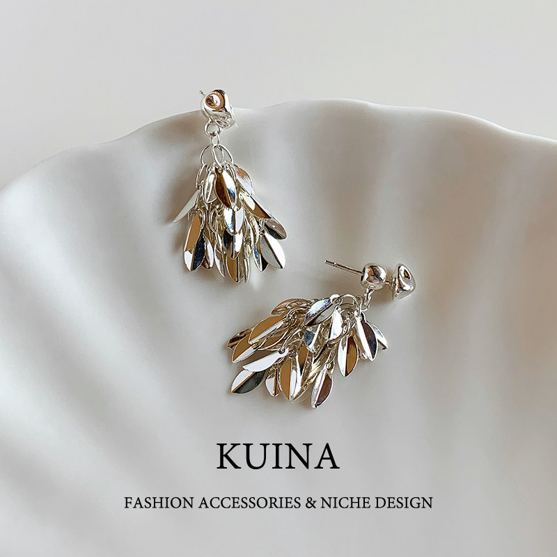 银色麦穗流苏耳环2025新款高级感气质独特金属耳饰品纯银针耳钉女,饰品/流行首饰/时尚饰品新,耳环,淘宝优惠券,粉丝福利购,淘宝优惠卷