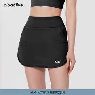 ALOACTIVE运动短裙女高腰轻盈防走光速干瑜伽裙裤 跑步训练健身裤