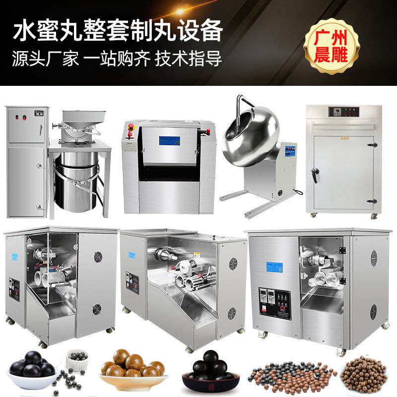 晨雕 全自动水蜜丸制丸生产线 10克黄精黑芝麻丸 369克大蜜丸机