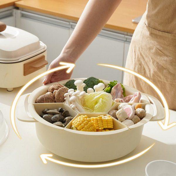 火锅盘菜盘分格蔬菜拼盘沥水篮创意餐具盘子家用厨房配菜盘,家装主材,沥水篮,淘宝优惠券,粉丝福利购,淘宝优惠卷