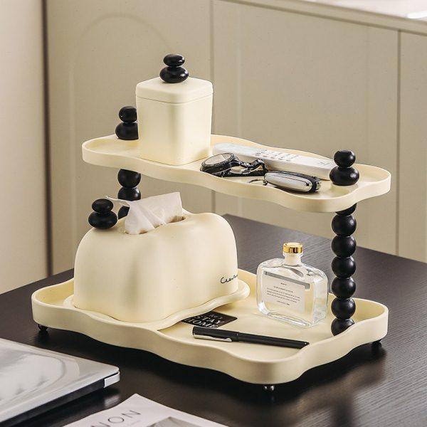杯子桌面置物架复古客厅卫生间洗漱台置物架卧室化妆护肤品收纳架,收纳整理,化妆品收纳架,淘宝优惠券,粉丝福利购,淘宝优惠卷