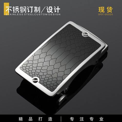士分色电镀自动皮带扣外穿腰带扣头工厂五金不锈钢配件现货