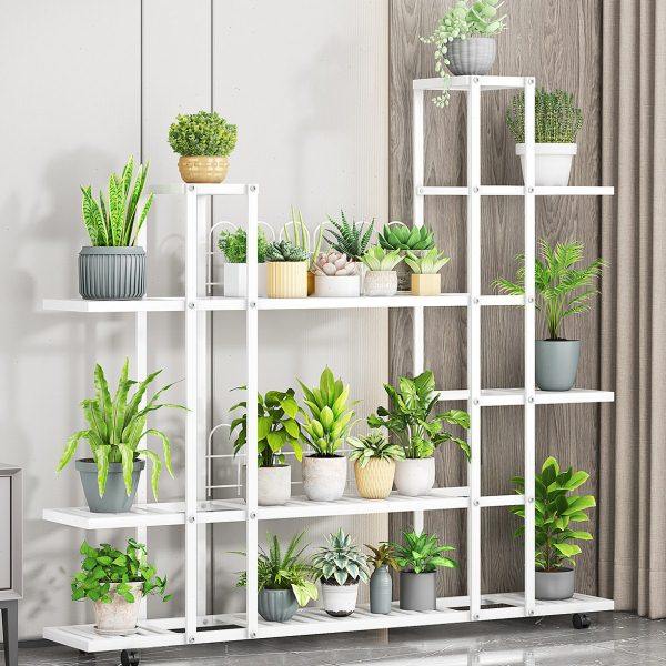 欧式铁艺金属多层储物客厅花盆置物收纳架子多肉花盆绿萝落地花架,收纳整理,阳台置物架,淘宝优惠券,粉丝福利购,淘宝优惠卷