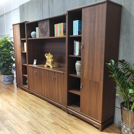 新中式办公桌老板桌大气总裁桌大班台实木大板经理桌椅组合GLAB8