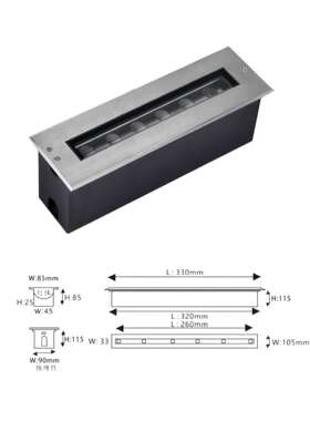6W9W1W18W2487924W36W户外防水ED可调角度长条2埋灯公园L广场埋地