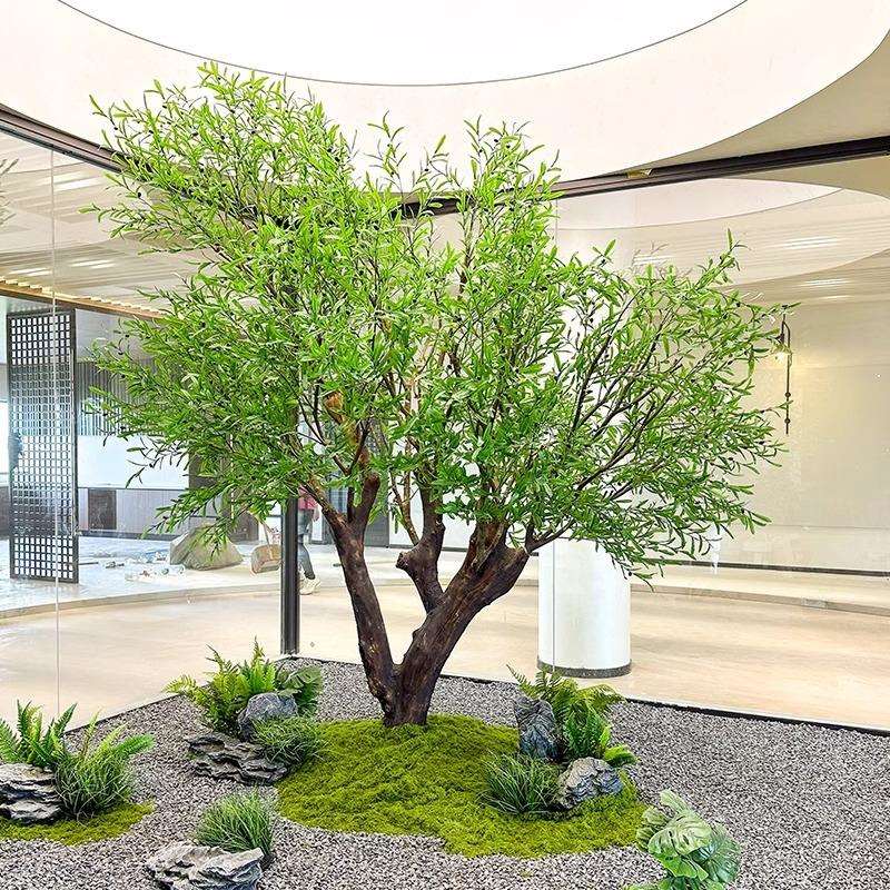 精品橄榄树大落地仿绿真植室内外景观装假饰仿真橄榄高型端橱窗茶