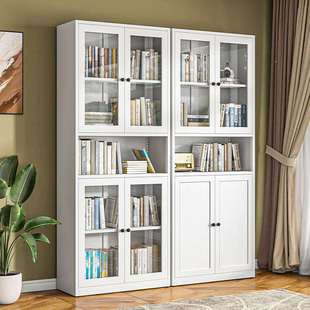 家玻用书柜OKI防尘架璃门储物柜现代简约多层铁书艺置物柜示收藏