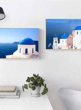 餐厅厅装格饰画蓝色腊风希景地SF640162中海风挂画简约饭卧室客厅