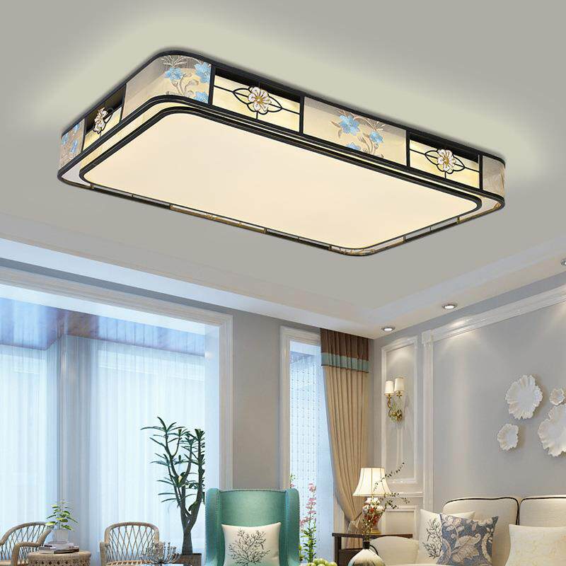 新中代式灯具套装组合现38411约简长形吸顶灯客厅灯卧室方灯中国