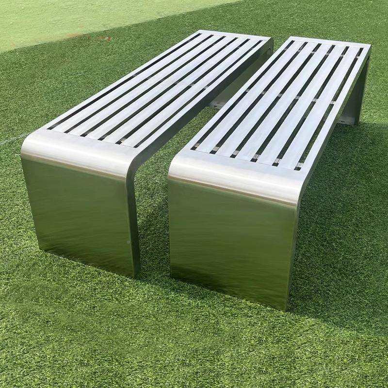 公园椅户外长椅不排锈钢长凳椅室外坐DTS凳长条凳子商场靠区背小