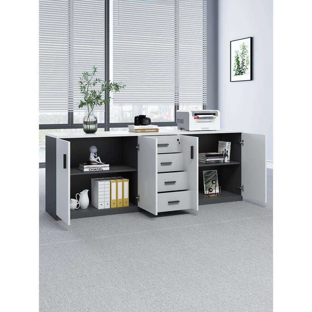 底A10GA08矮L文件柜资料柜锁带柜子木质储室物柜复印机座柜办公矮