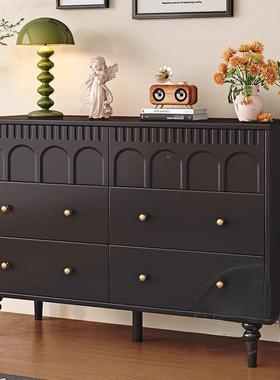 实木柜纳柜客厅置物柜六斗83y4csKT收柜斗抽尾屉式储物柜中古风斗