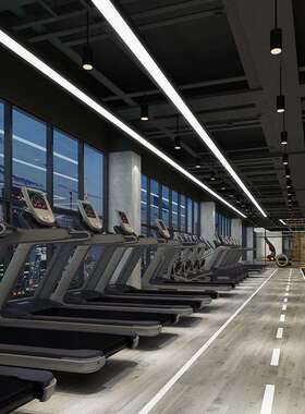 程led长条无影对超接吊工灯议室商场市会前Sm-d08台方通灯健身房