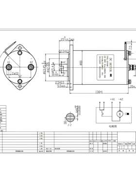 12V-60V永磁26888直流机压电动叉车液泵专马用达80电0W液压油泵电