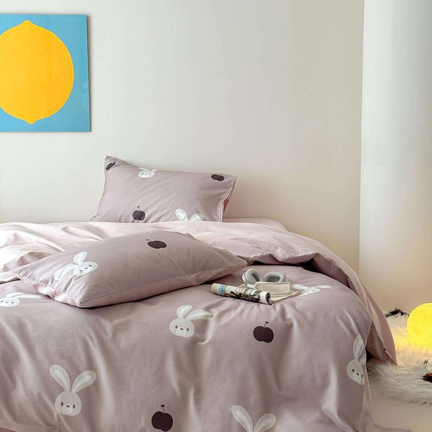 裸の微茸感~100支全【自营】睡加厚磨毛四棉件套秋冬简约被套棉纯