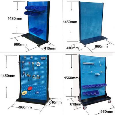 孔挂板多功能单面双面工架具架方百叶挂板可34761移动工具收物料