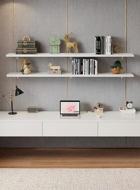 挂书桌习书架悬空电脑桌学桌壁写字57238桌书柜组梳妆台电视柜桌