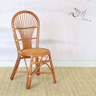 藤编真藤餐扶椅天店然植藤无手休闲家用靠背椅75544饭农庄茶物楼