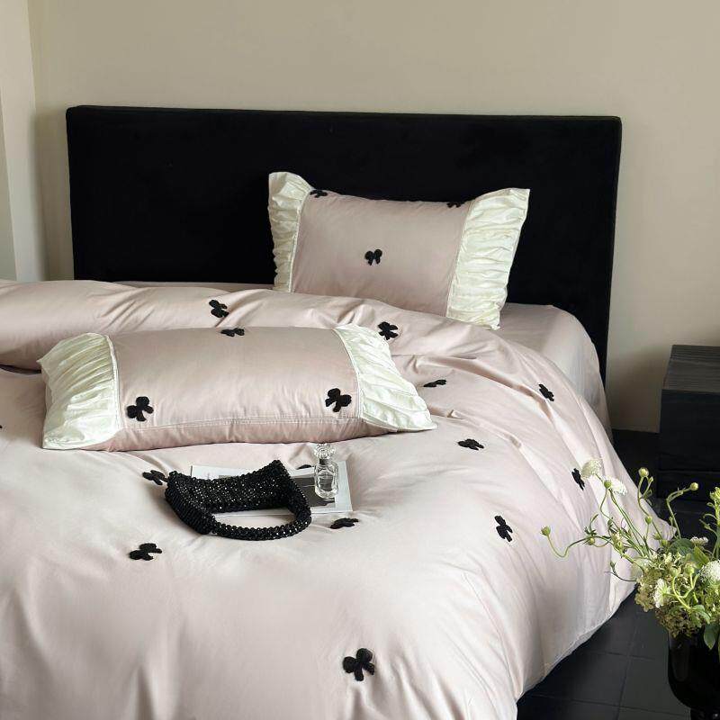 法式公枕主绒XS248243风100S长棉床品四件套软糯磨毛秋单冬温暖全