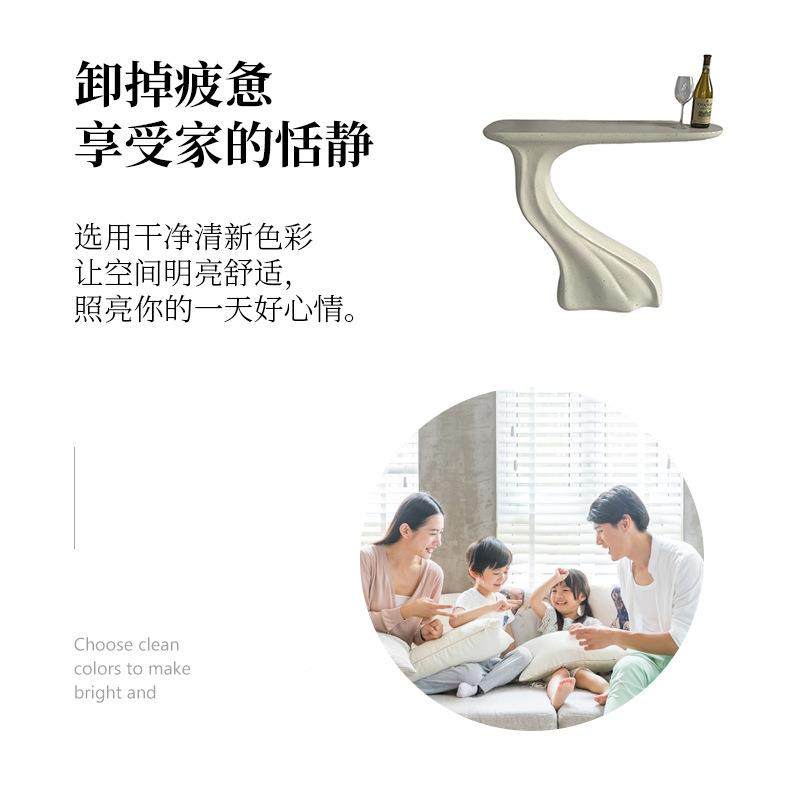 玻璃钢玄关桌奶油风轻奢客厅小几沙边桌简约现代艺术床774茶头边