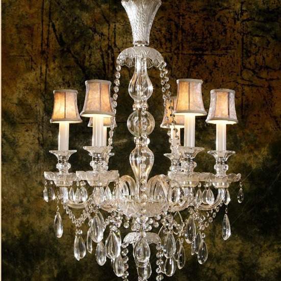 吊灯欧式水晶灯复式楼别墅客厅灯大气轻奢餐厅旋转楼梯间长灯