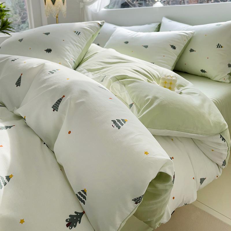 小清新全2纯棉被套单夏件150小清新纯x200x30被罩学生宿棉舍1.5单