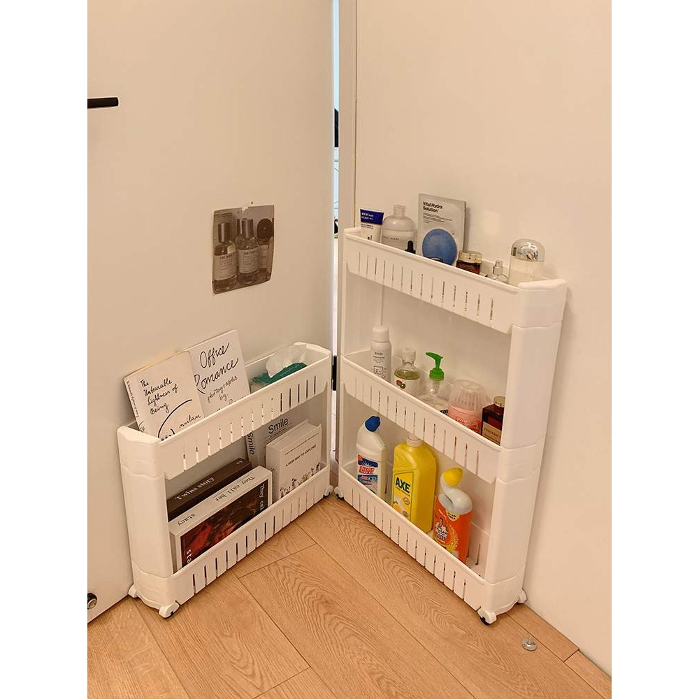 S缝隙极窄置物架门后夹缝收纳柜冰箱厨房超窄边缝卫生间储物小推R