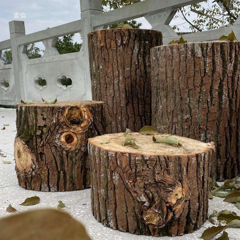 墩木桩圆AL102285饰木实具木桩造景装树桩橱窗服店装商场木头桩道