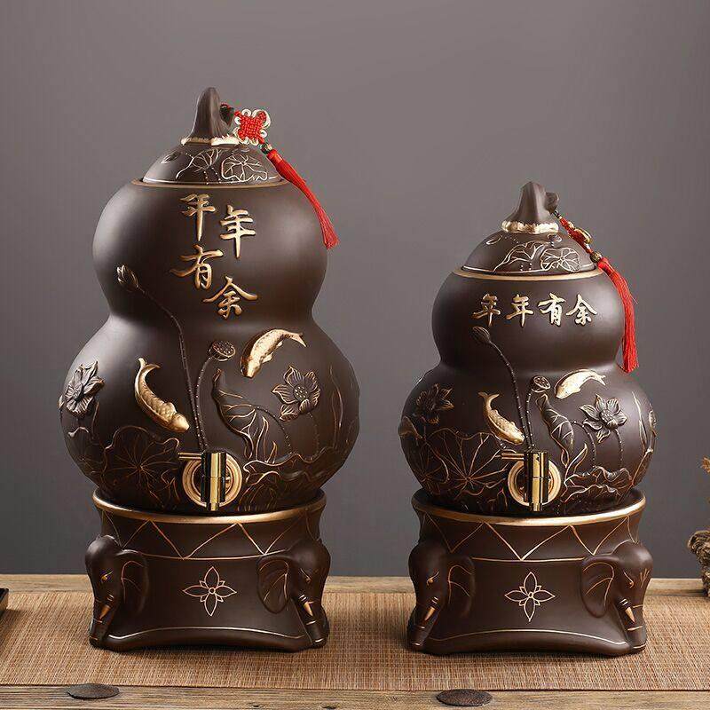 9升15升紫砂储水缸带龙头 葫芦家用泡茶水缸大号粗陶瓷蓄水罐瓶壶,厨房/烹饪用具,滤水器/净水器,淘宝优惠券,粉丝福利购,淘宝优惠卷