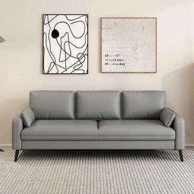 现代简约小户型客厅出租房猫抓皮沙发服装店办公区接待沙发单双人