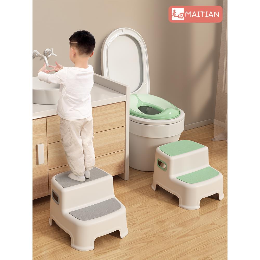 儿童垫脚凳双层防滑宝宝洗手台阶凳小孩子洗漱台踩凳加厚马桶脚凳